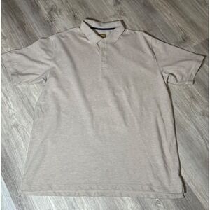 The‎ Foundry Supply Co. Mens 2XLT Polo Shirt Beige Casual Short Sleeve